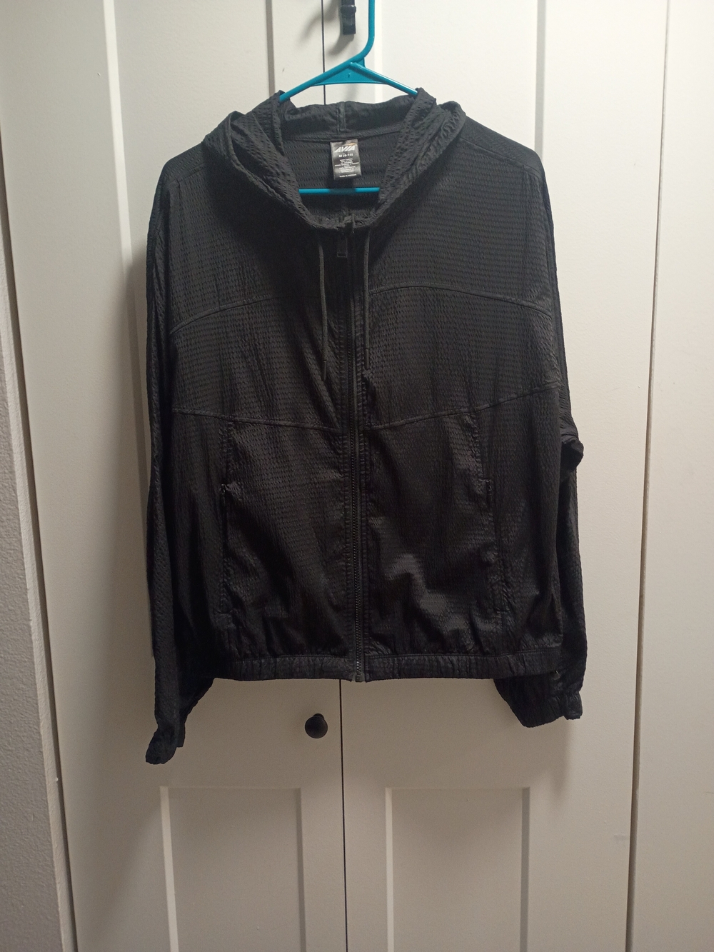 Avia Black Hooded Athletic Zip Jacket